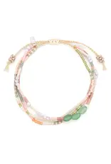 Mixed Media Bracelet - Optimism/Green Aventurine/Silver