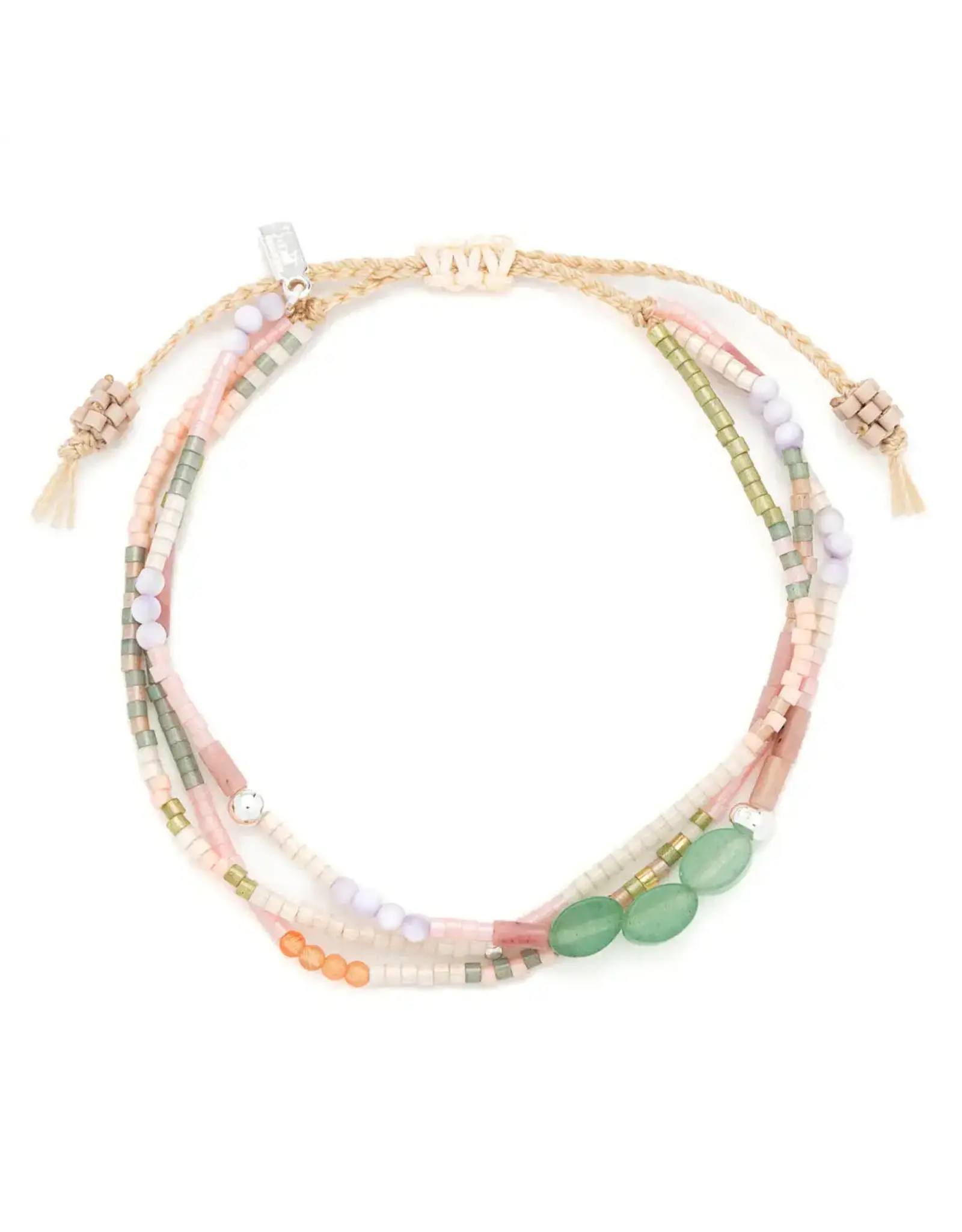 Mixed Media Bracelet - Optimism/Green Aventurine/Silver