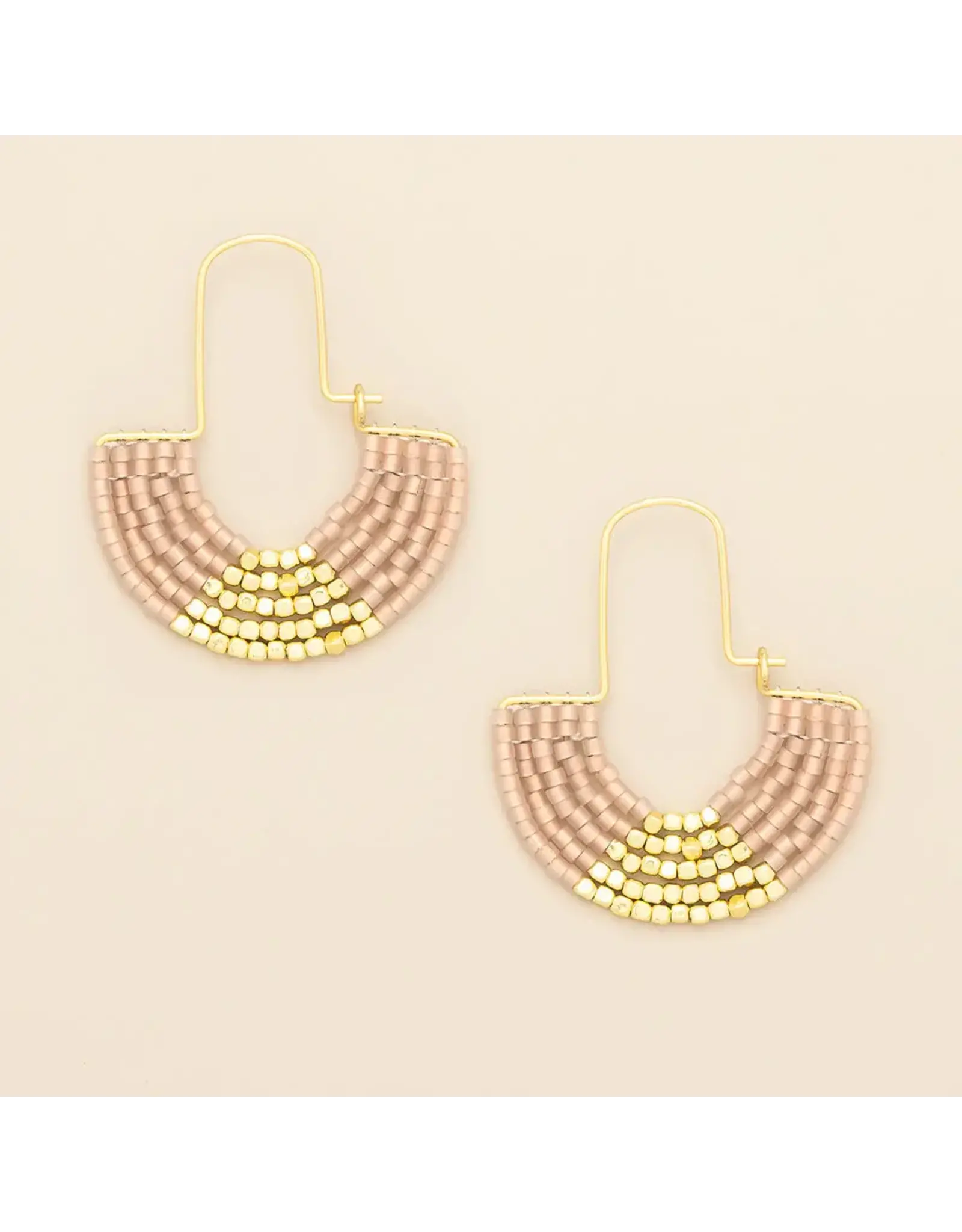 Chromaolor U-hoop Earrings - Blush/Gold