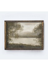 Framed Lake Landscape Painting - 19X25