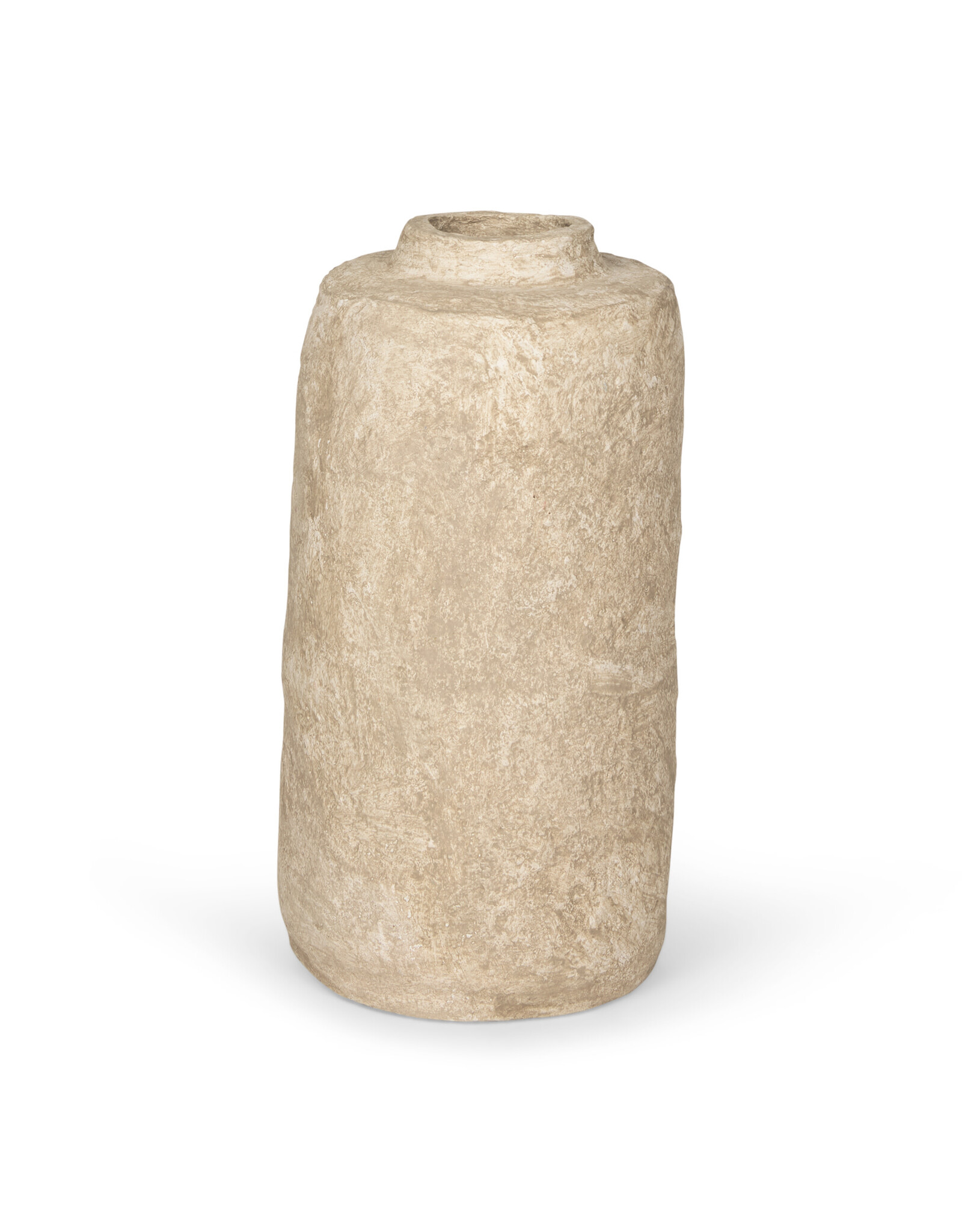 Rama Beige Paper Mache Floor Vase - small