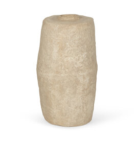 Rama Beige Paper Mache Floor Vase - large
