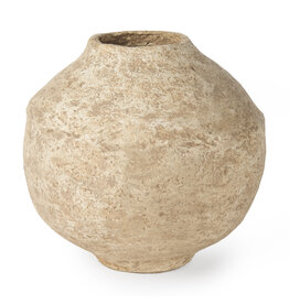 Ritu Beige Paper Mache Vase - large