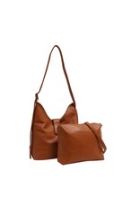 Mona 3-in-1 Reversible Hobo - Cognac/Light Grey