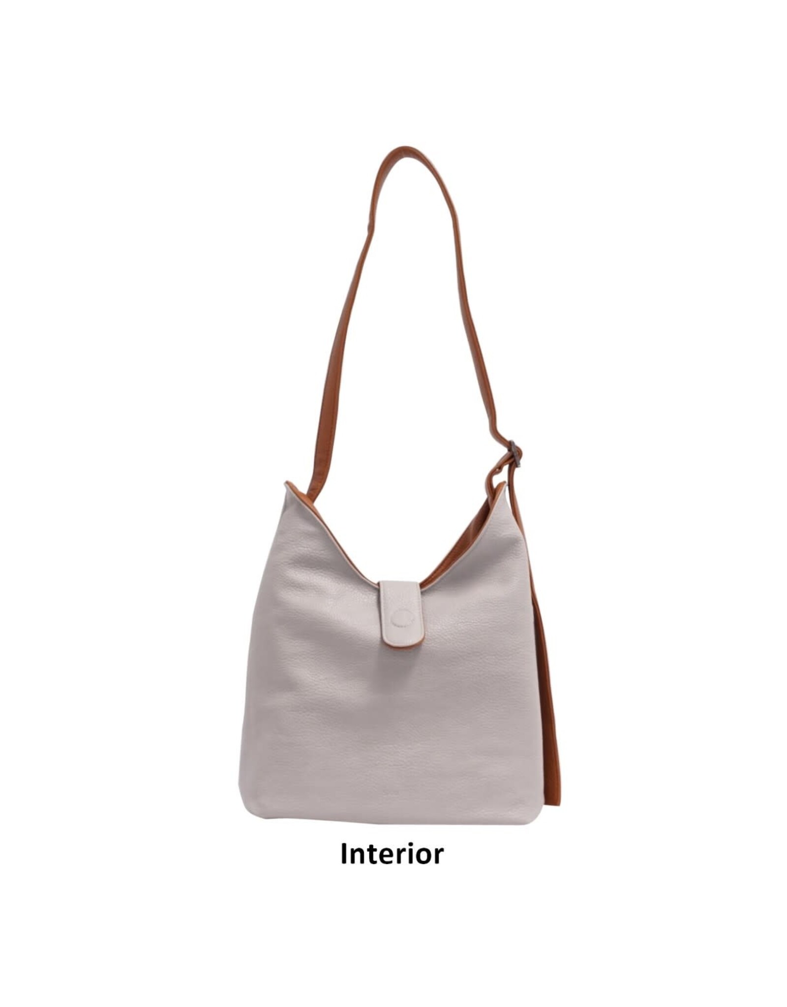 Mona 3-in-1 Reversible Hobo - Cognac/Light Grey