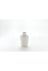 Tapered White Relief Vase