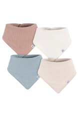 4pk Muslin Bandana Bibs - tan