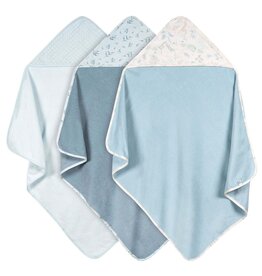 3pk Hooded Towels - blue