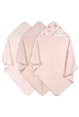 3pk Hooded Towel - pink