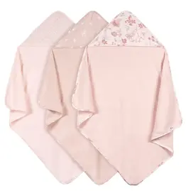 3pk Hooded Towel - pink