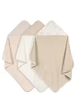 3pk Hooded Towels - tan