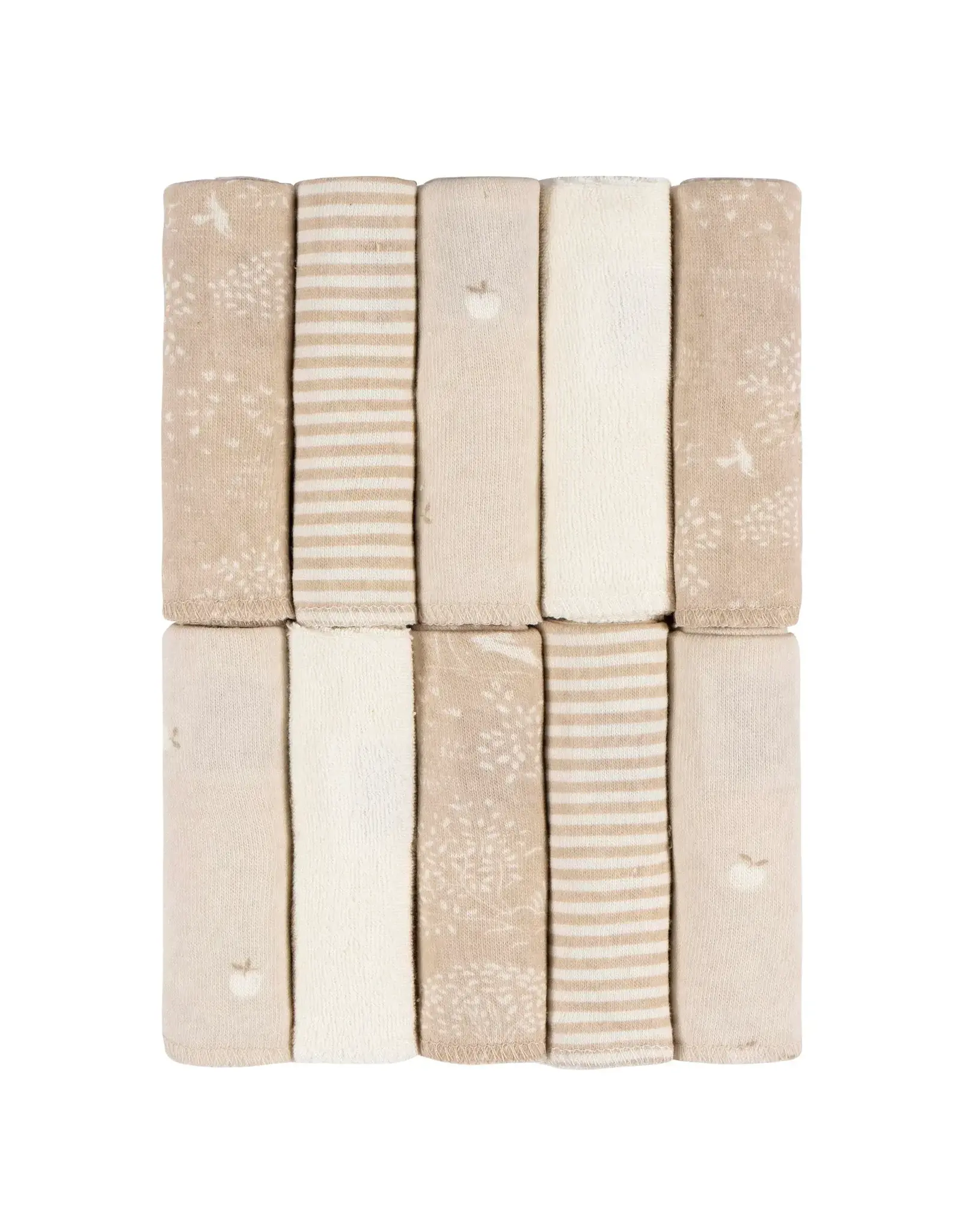 10pk Washcloths - tan