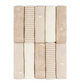 10pk Washcloths - tan