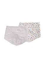 2pk Bandana Bibs - floral/dragonfly