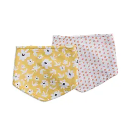 2pk bandana bibs - wildflowers/dots