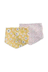 2pk bandana bibs - wildflowers/dots