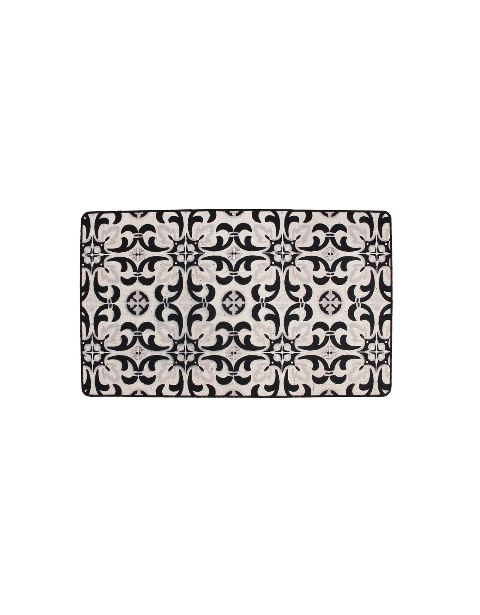 Classic Black Tile Washable Accent Mat - 17.5X30