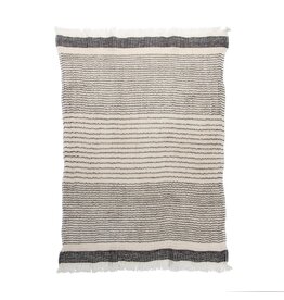 Black Pinstripe Tea Towel