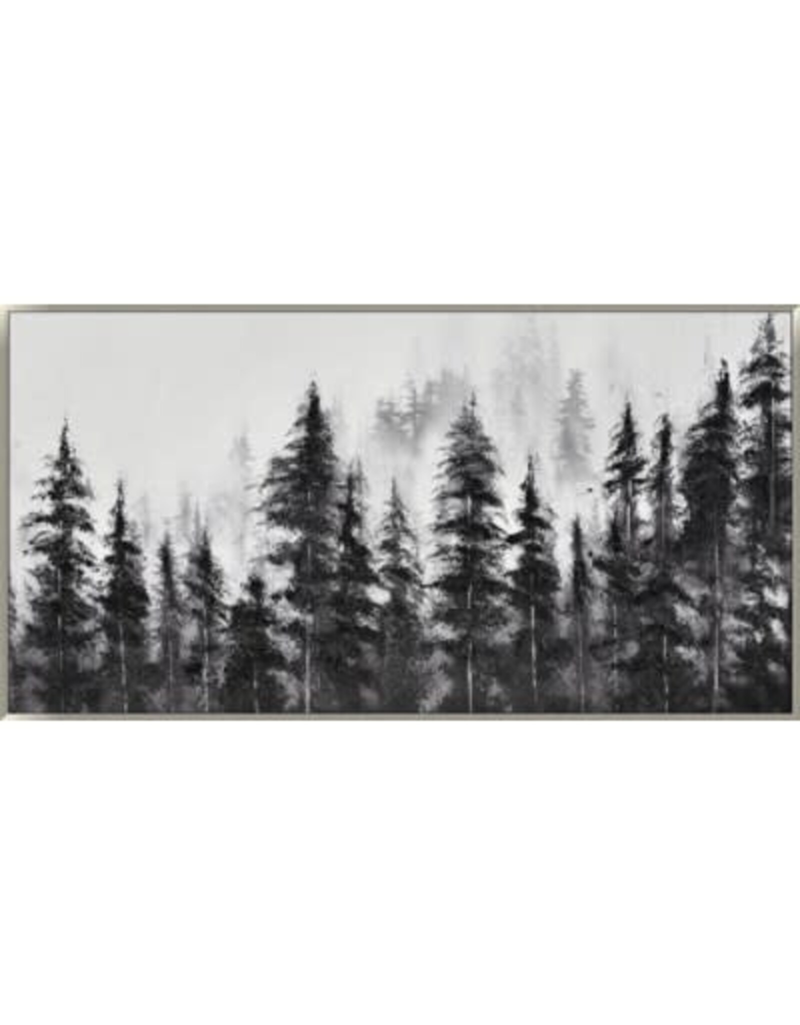 Misty Pines Framed Art - 28X56