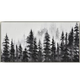 Misty Pines Framed Art - 28X56