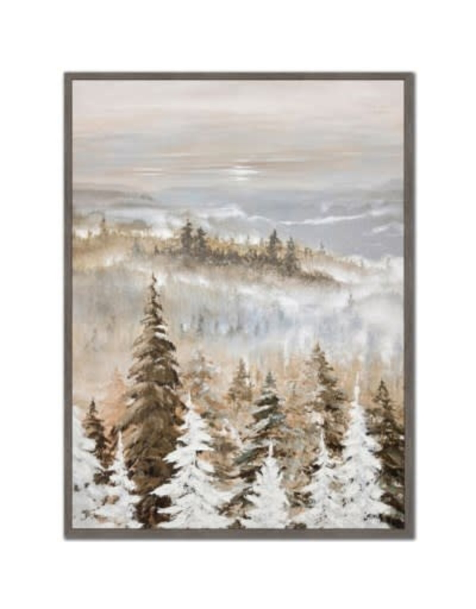 Pines at Dawn Framed Art - 36X48