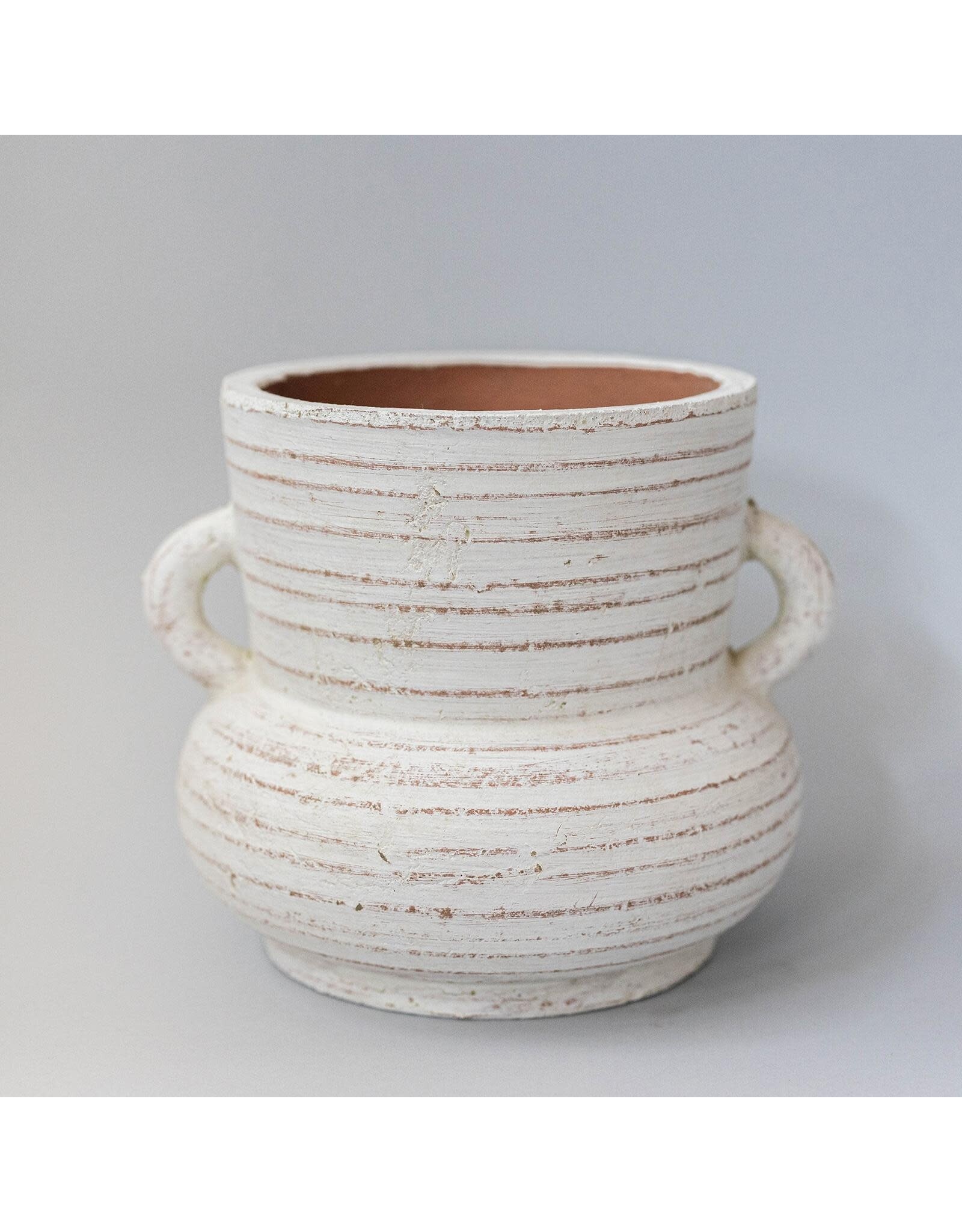 Vintage Cement Flower Pot