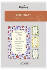 Happy Birthday - Country Patterns - 12 boxed cards