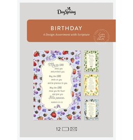 Happy Birthday - Country Patterns - 12 boxed cards