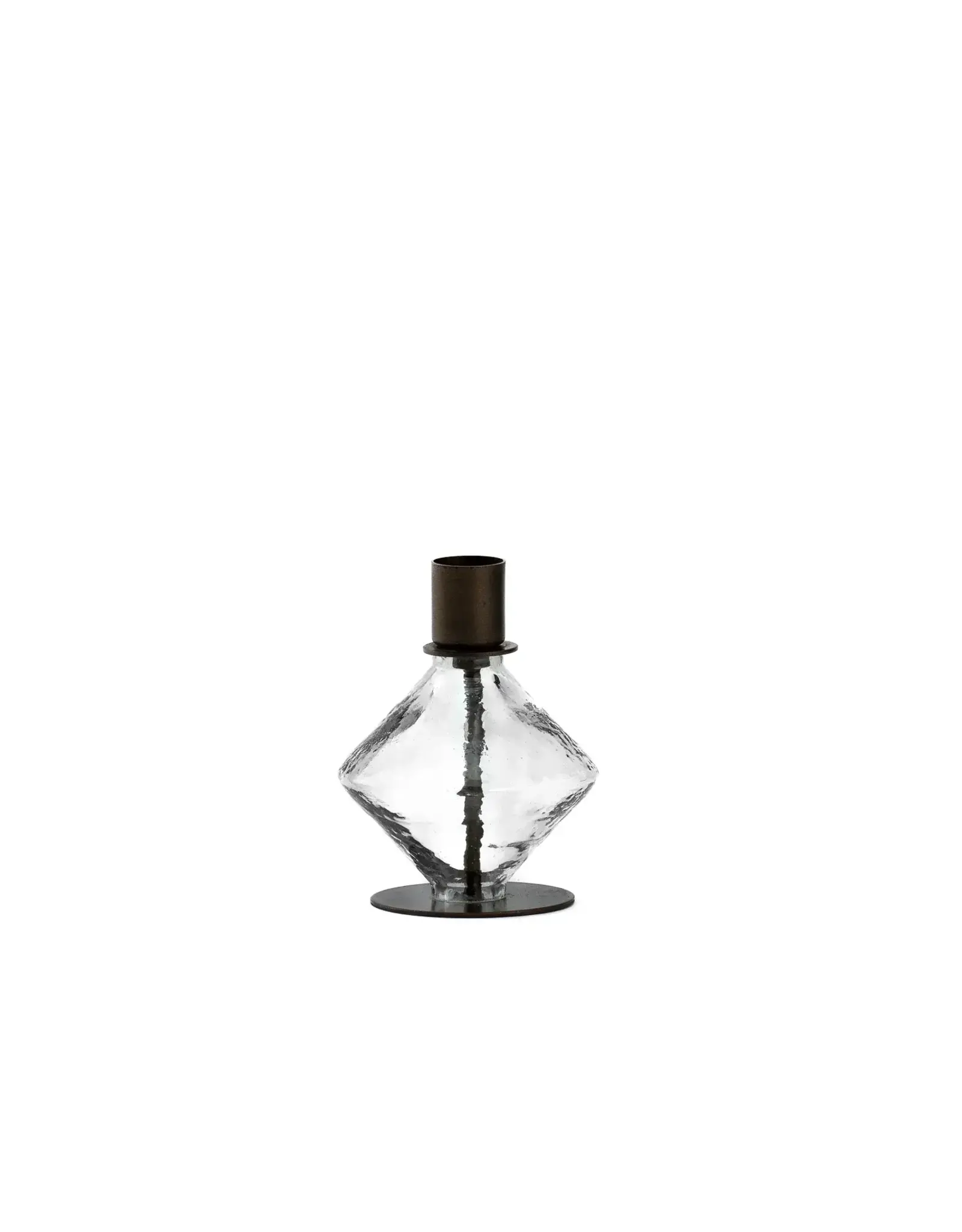 Kefi Diamond Candleholder - clear