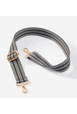 Bag Strap - Black/White Bohemian Pattern