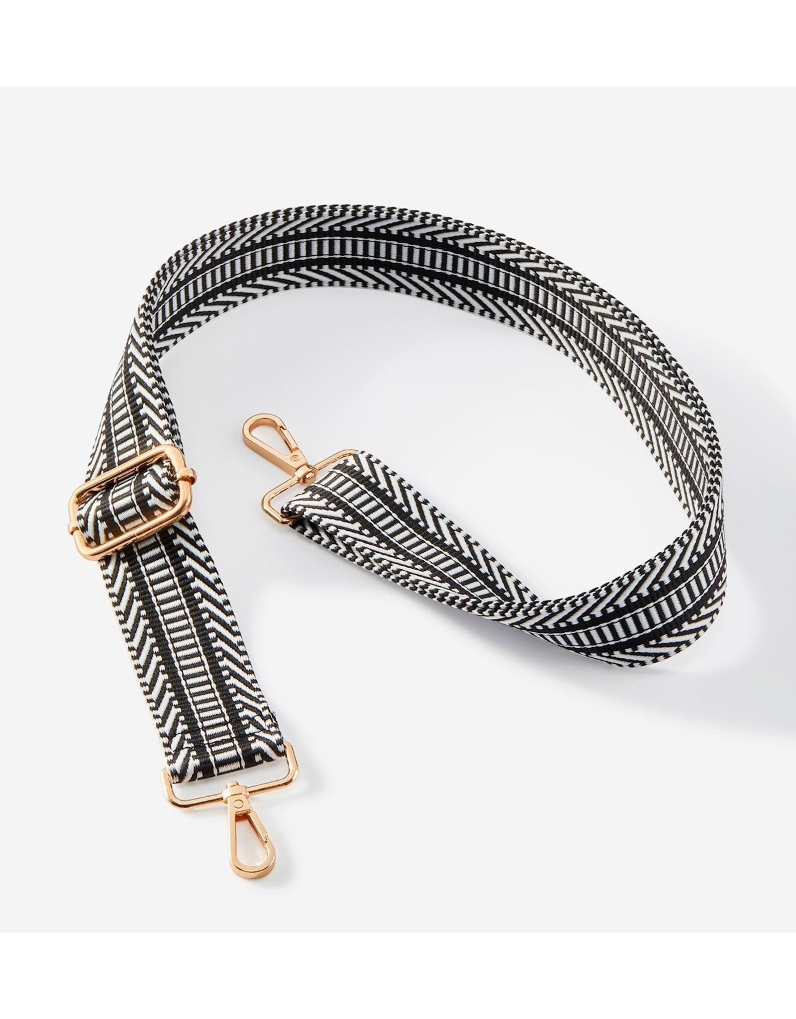 Bag Strap - Black/White Bohemian Pattern