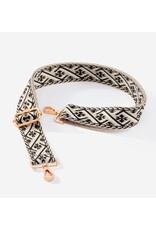 Bag Strap - Black/White Diamond Pattern