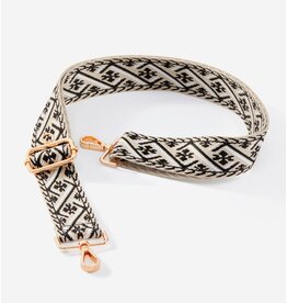 Bag Strap - Black/White Diamond Pattern