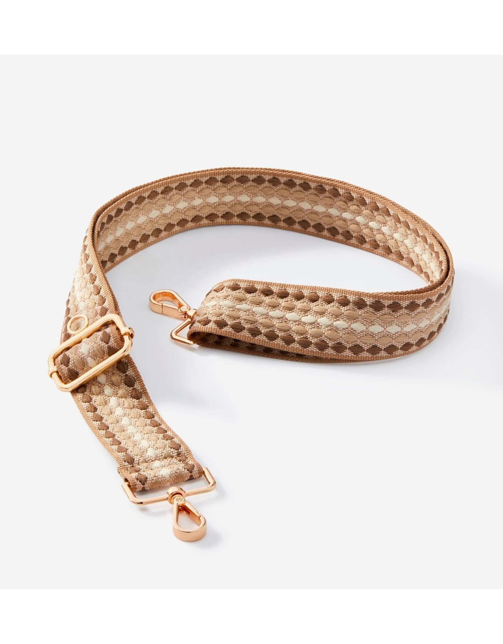 Bag Strap - Brown Mini Diamond Pattern