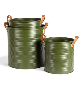 Green Metal Pail - medium