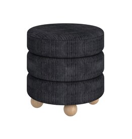 Willo Round Ottoman - black