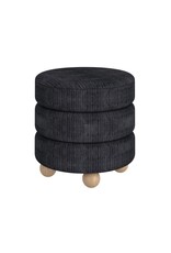 Willo Round Ottoman - black