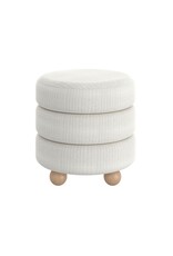 Willo Round Ottoman - ivory