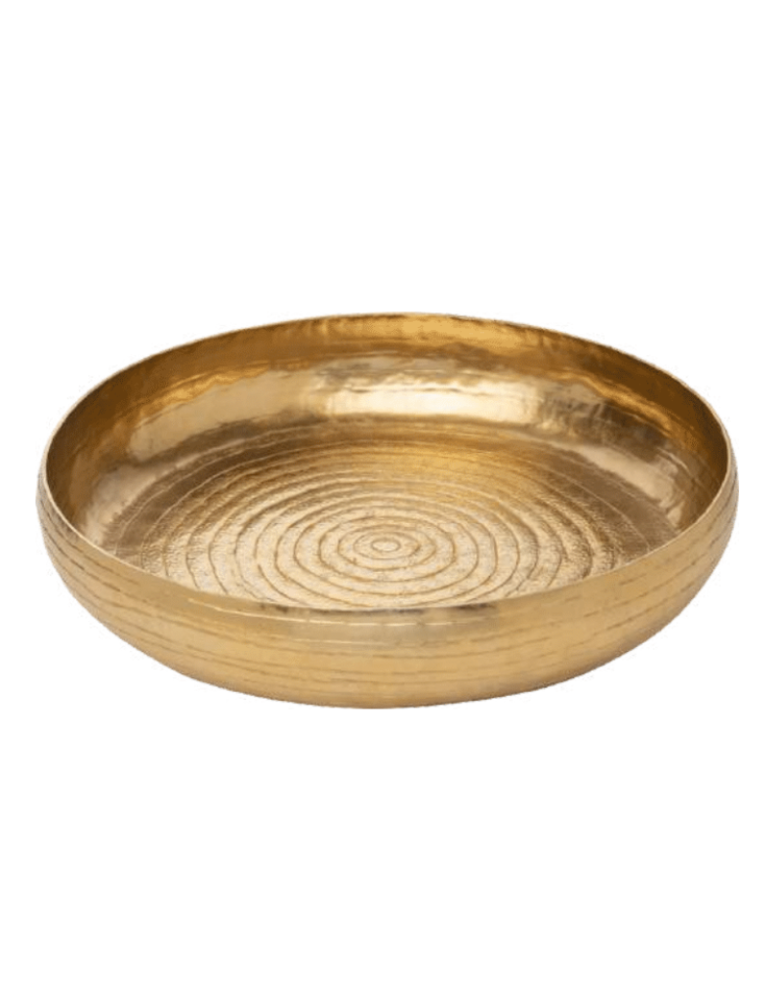 Hammered Gold Round Tray