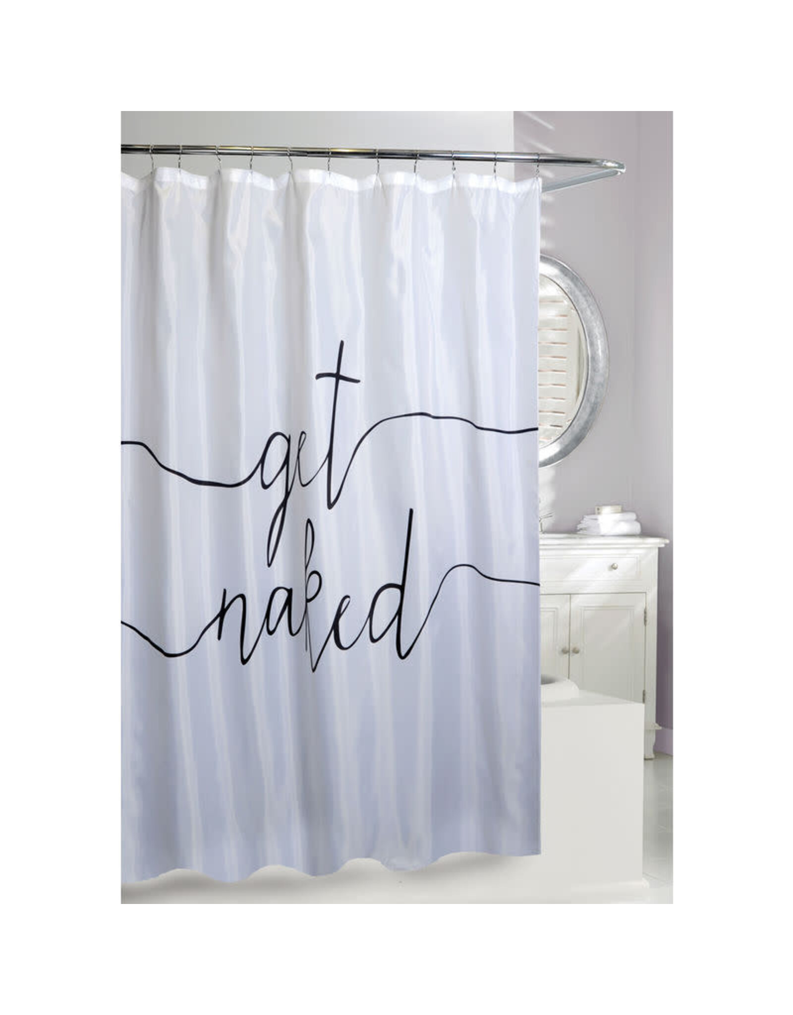"Get Naked" Shower Curtain