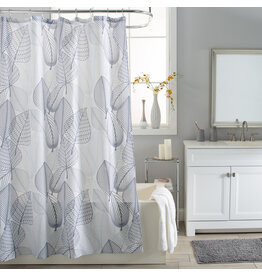 Grey Leaves Shower Curtain
