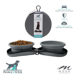 Collapsible Travel Bowl Set - grey