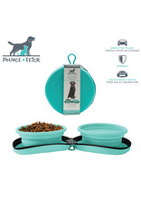 collapsible travel bowl set - blue