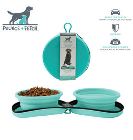 collapsible travel bowl set - blue