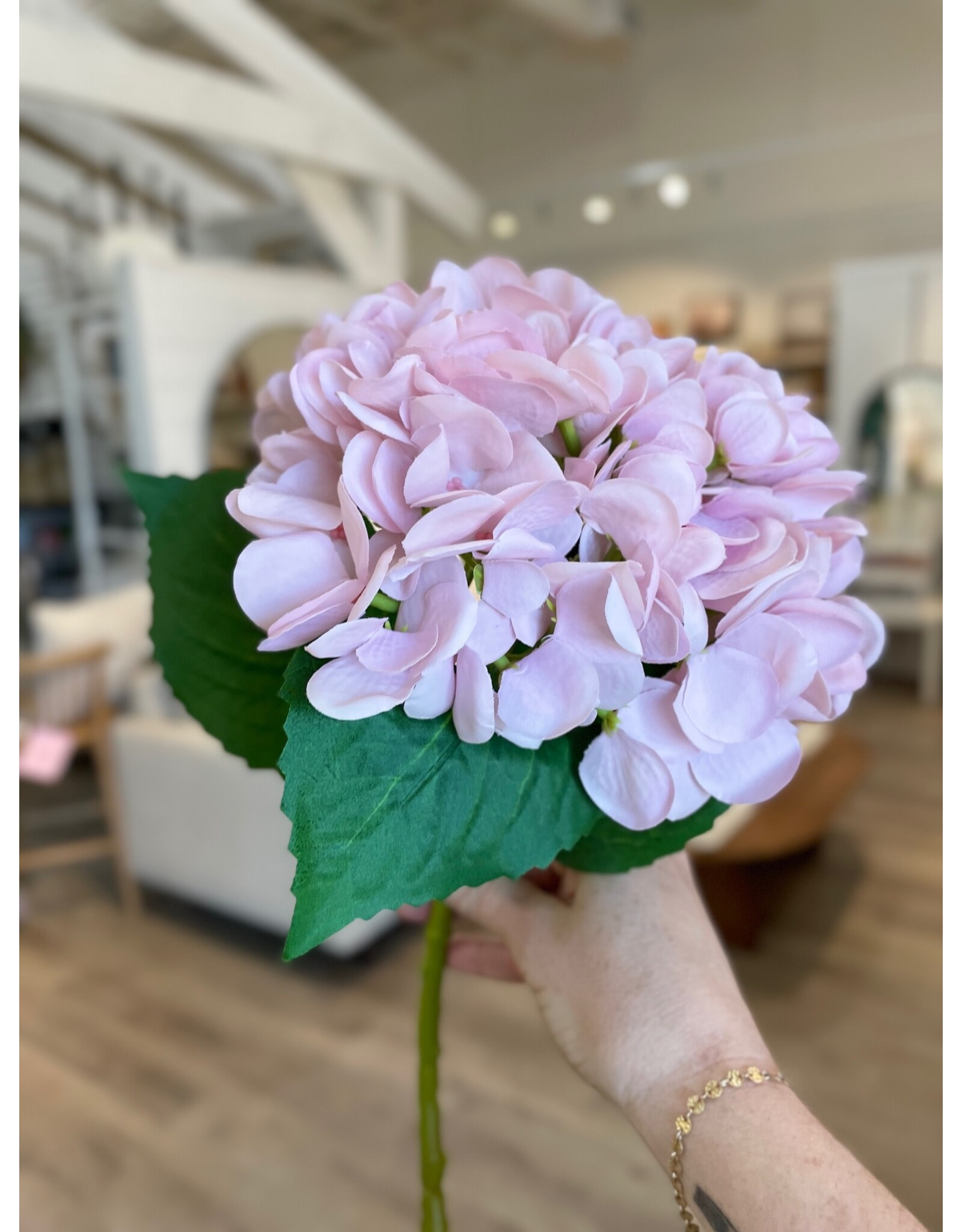 19" Pink Fresh Touch Hydrangea Spray