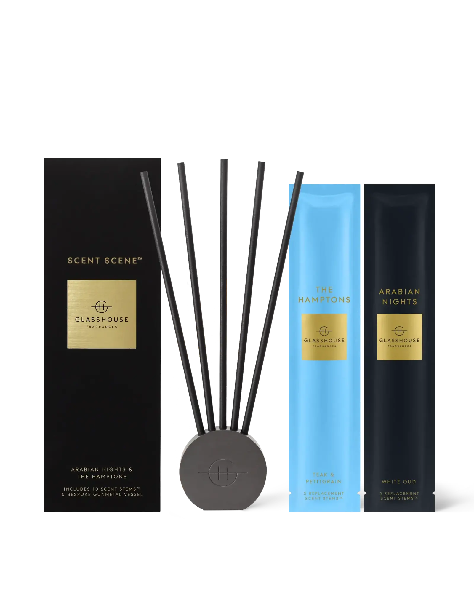 Scent Scene Duo - The Hamptons & Arabian Nights (black vessel)