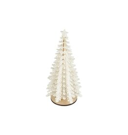 Beige Snowflake Felt Tree - large
