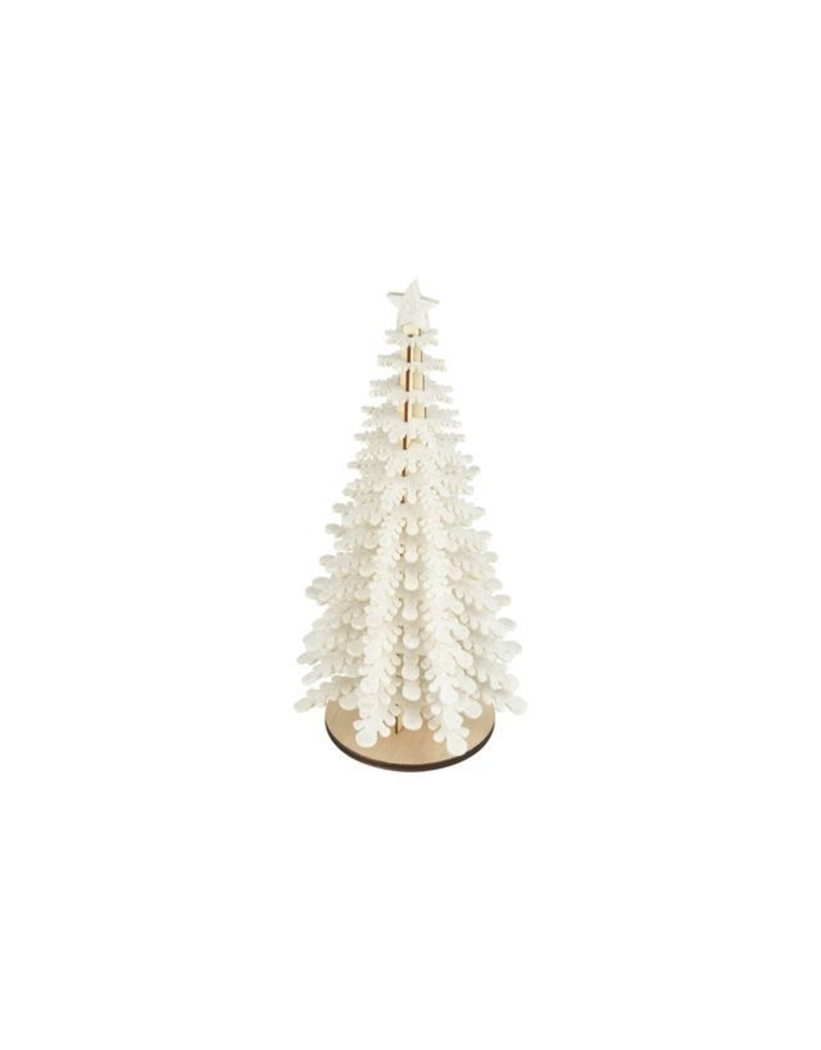 Beige Snowflake Felt Tree - small