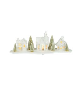 Paper Christmas Village, LED lights