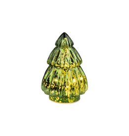 Green Glass Tiered Tree - small